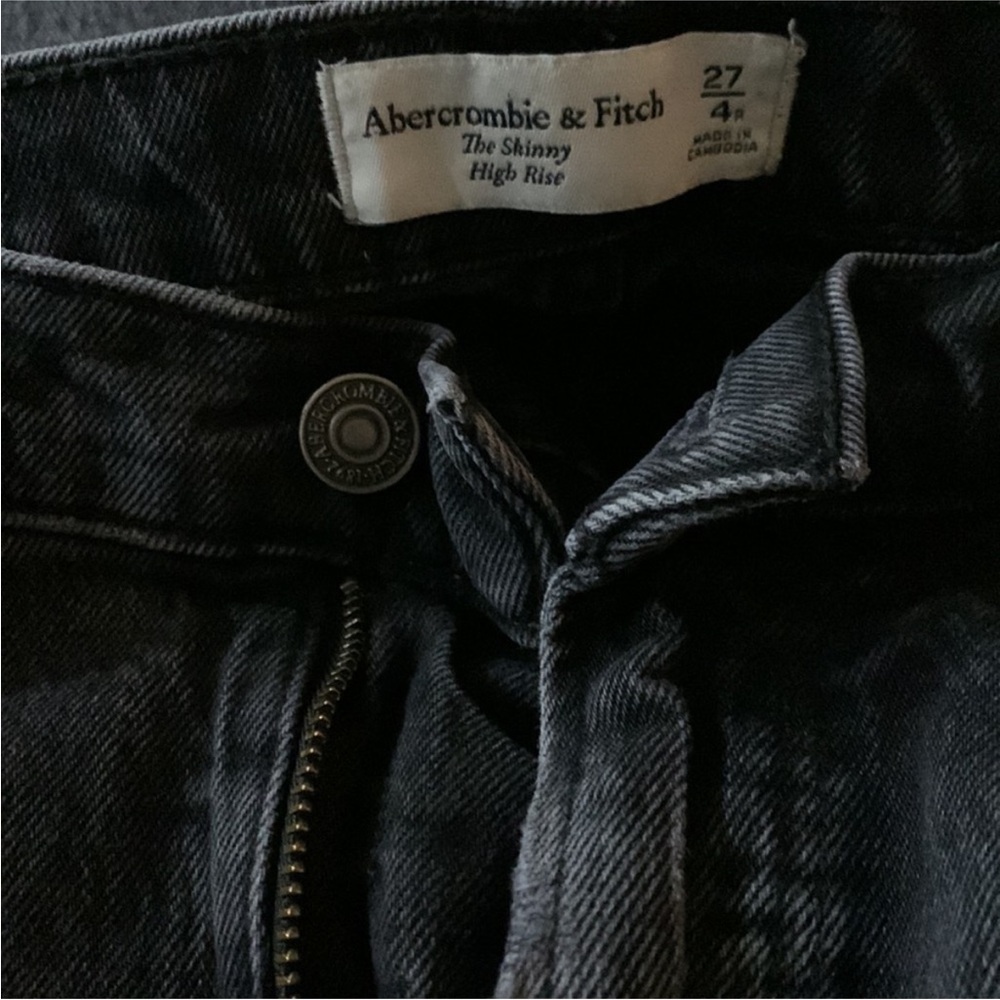 Abercrombie & Fitch Jeans the skinny high rise black size 27 - Picture 5 of 7